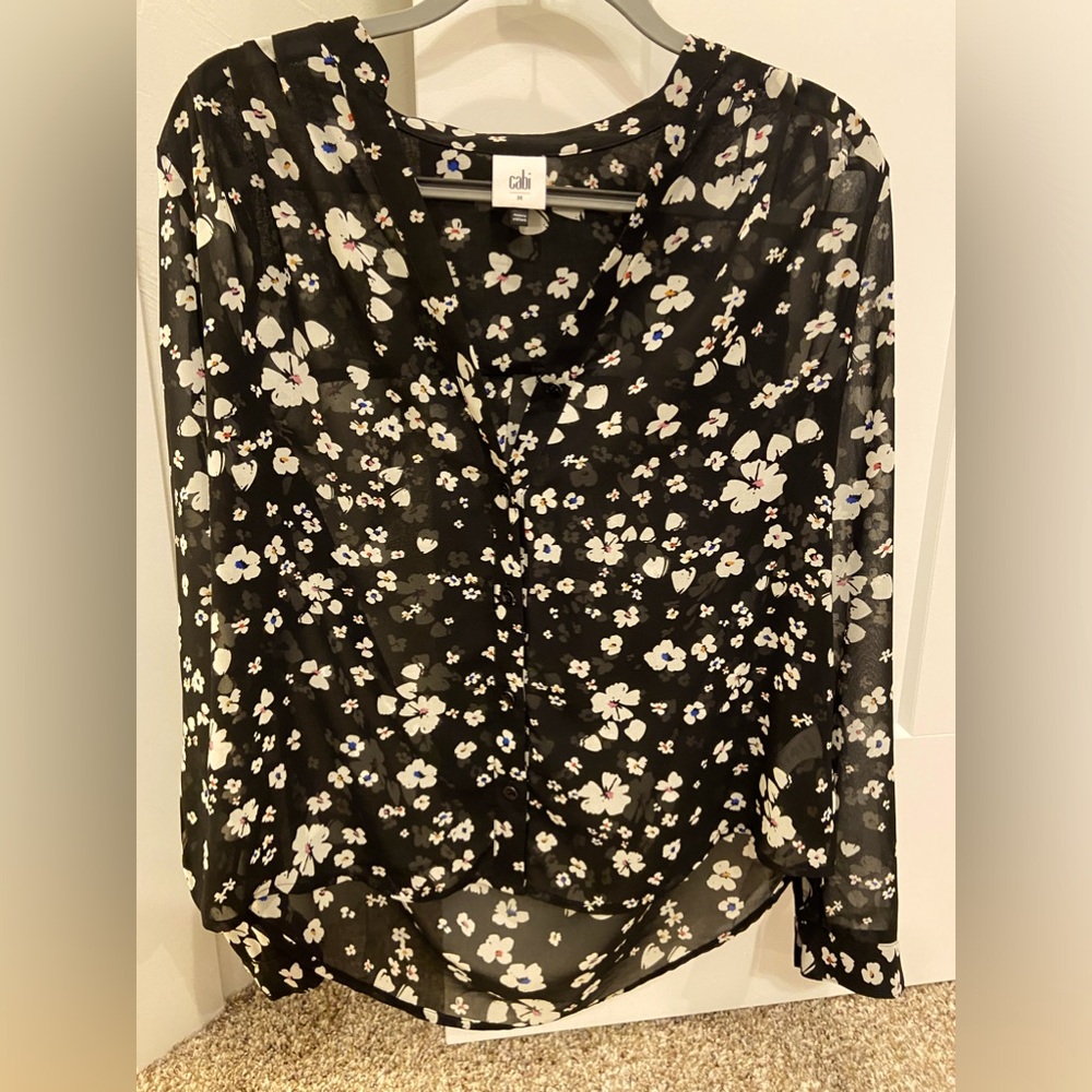 cabi floral blouse